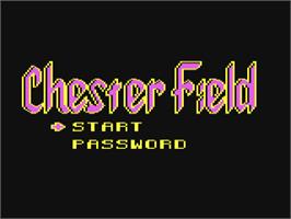 Title screen of Chester Field - Challenge To Dark Gor on the Commodore 64.